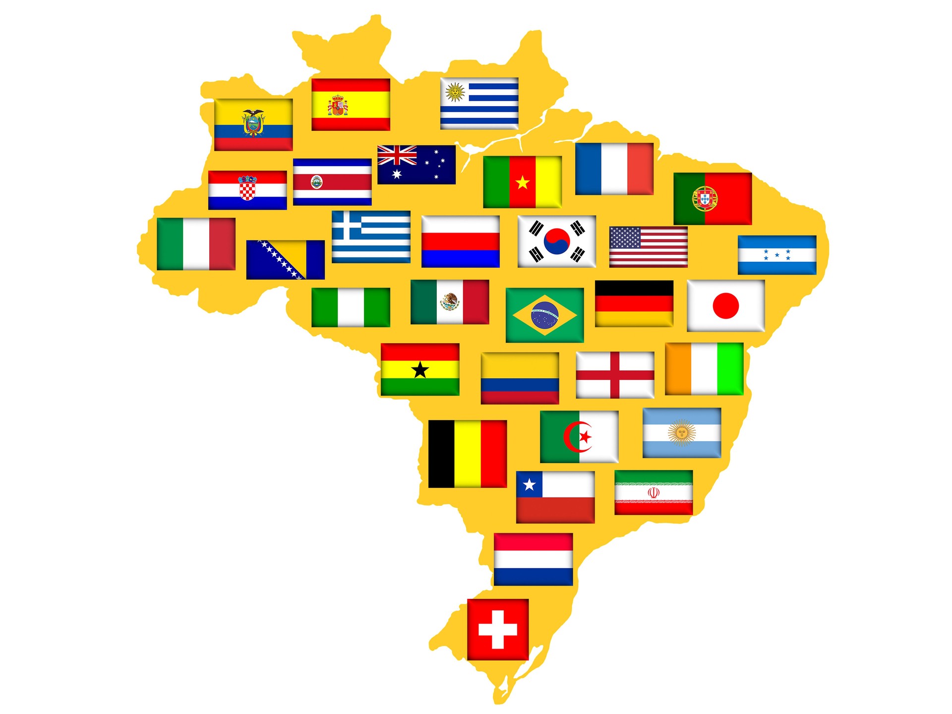 Abstract Brazil 2014 football concepts